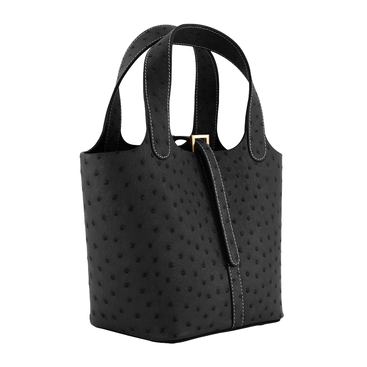 Alyazia Ostrich Leather / Black - Image 3
