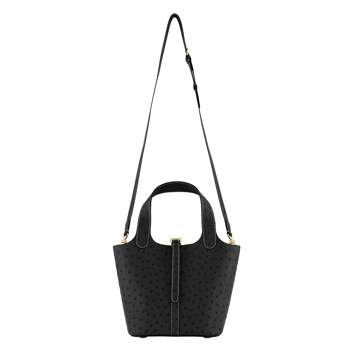 Alyazia Ostrich Leather / Black - Image 4