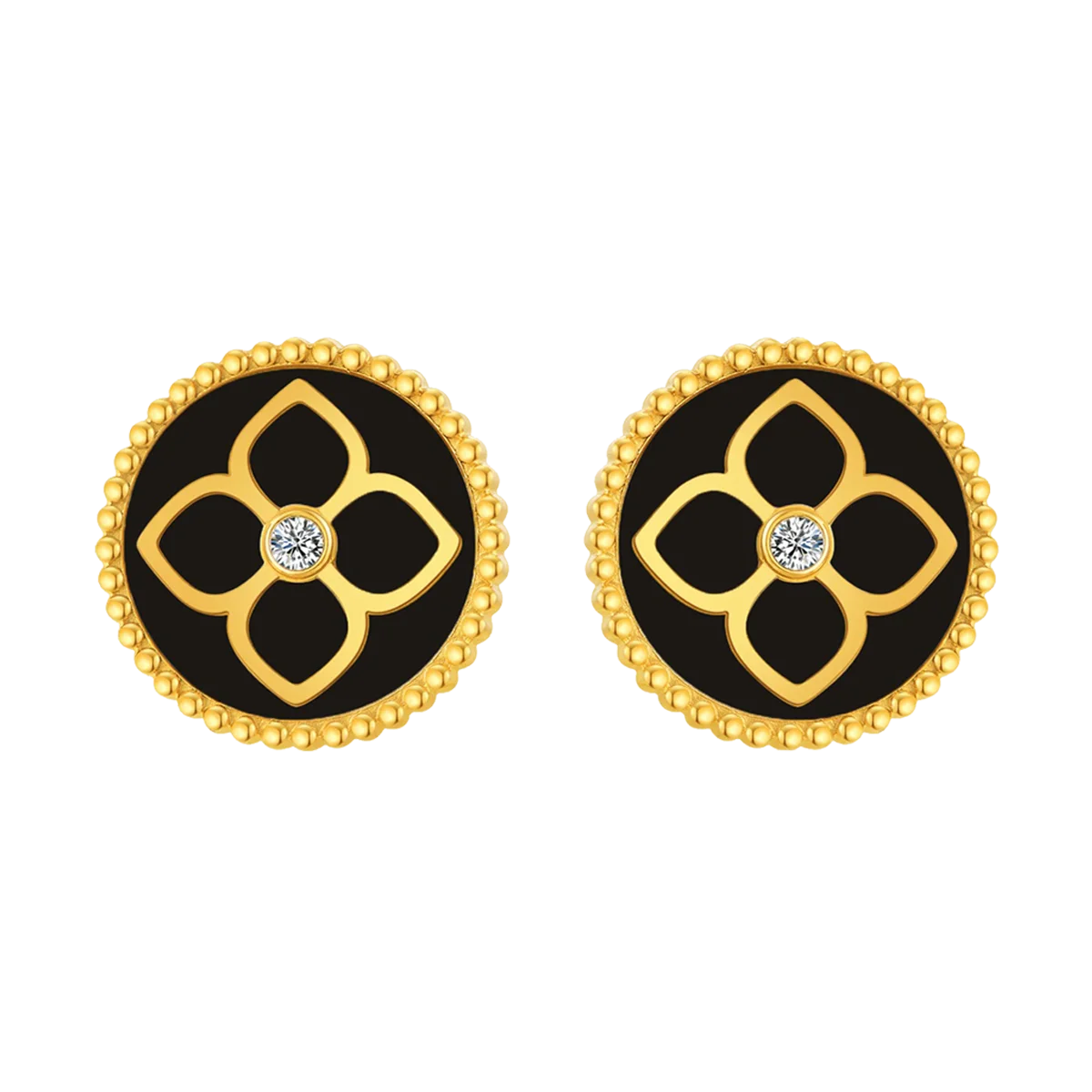 Ameera / Earrings Black Gold - Image 2