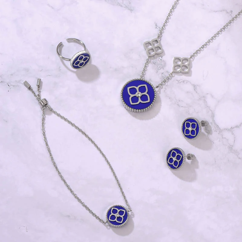 Ameera / Earrings Blue Silver - Image 4