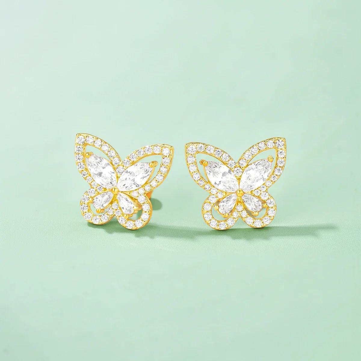 Butterfly / Earrings Gold - Image 3