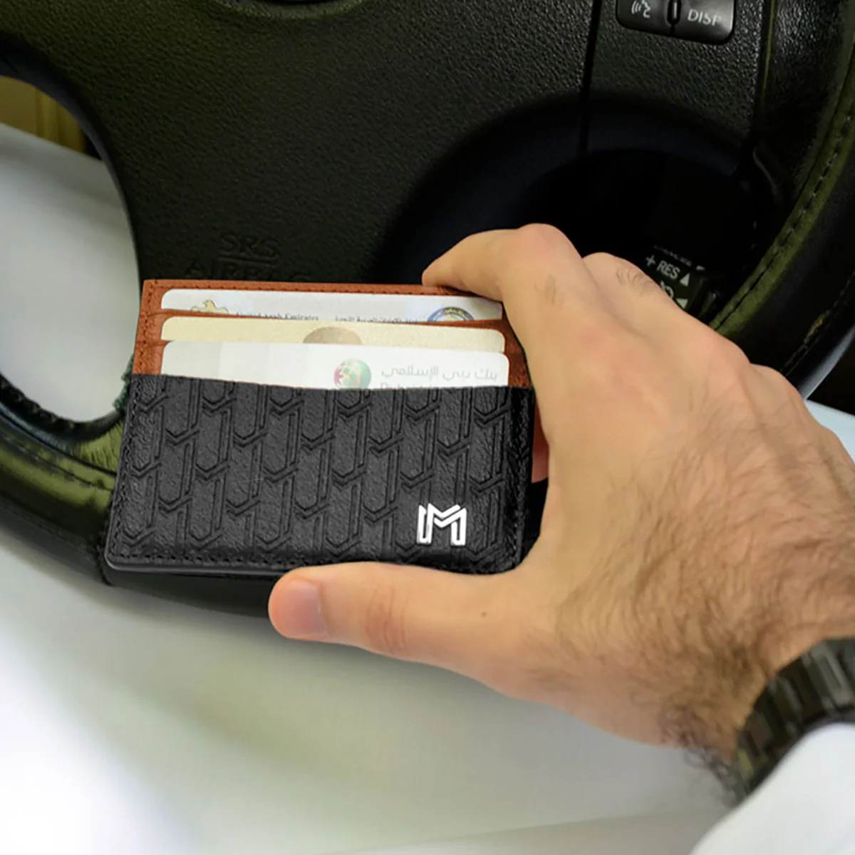 Camel Leather Black & Tan / Silver - Image 7