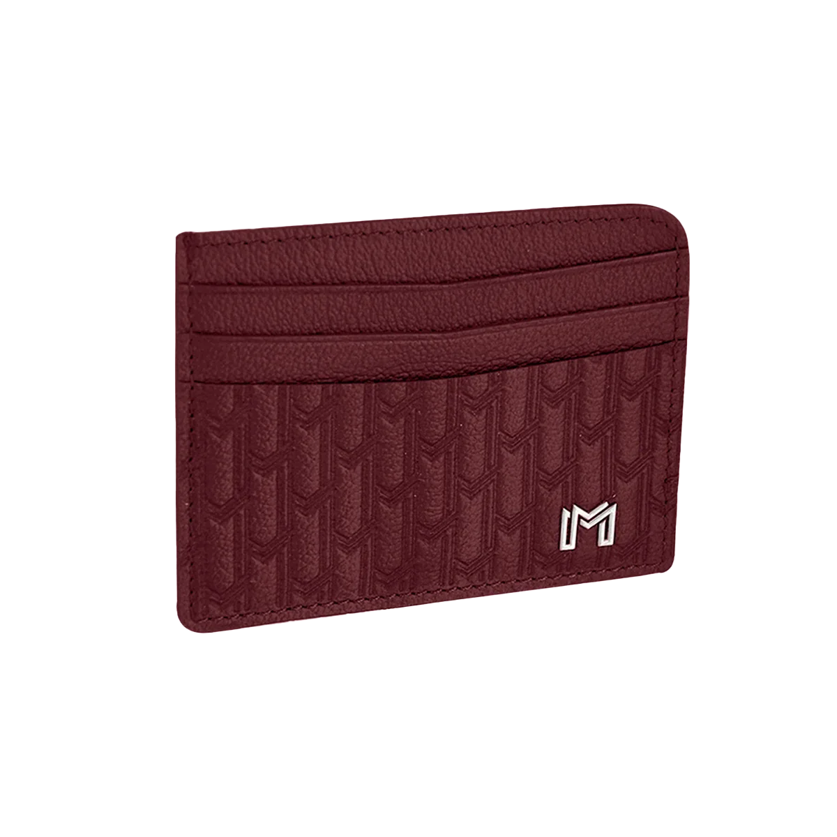 Camel Leather Burgundy / Silver