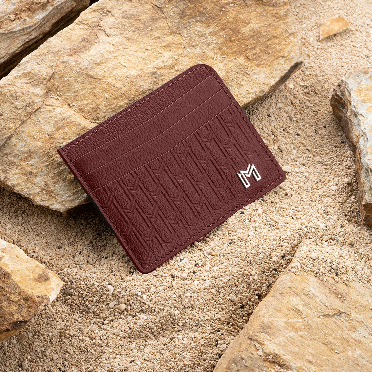 Camel Leather Burgundy / Silver - Image 4
