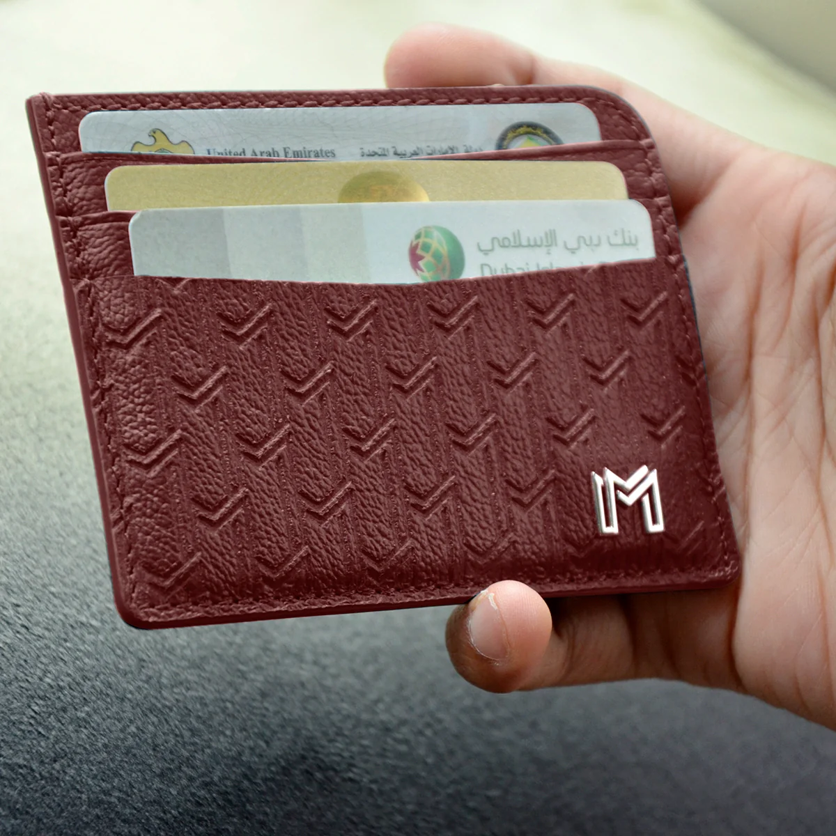 Camel Leather Burgundy / Silver - Image 7