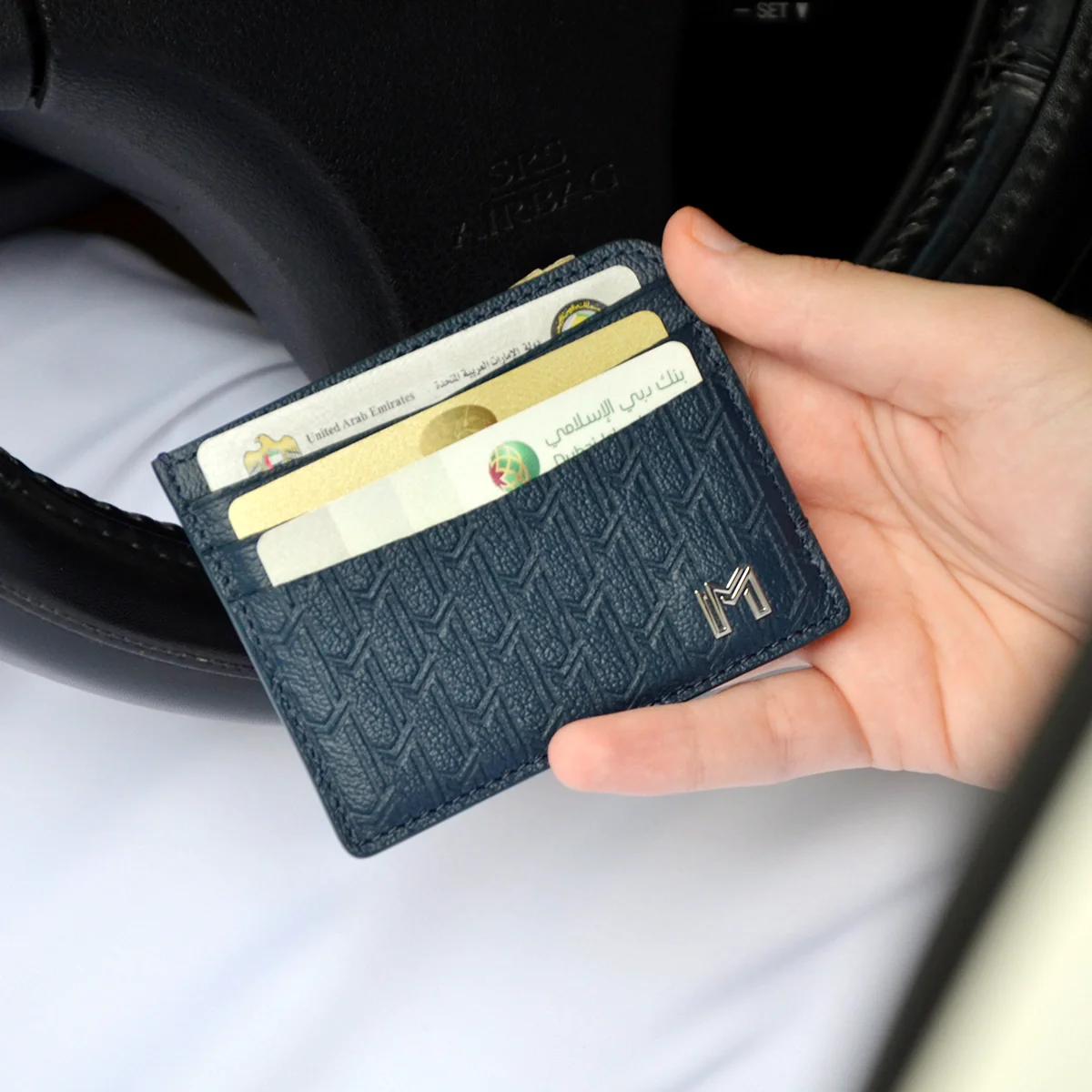 Camel Leather Navy / Silver - Image 6