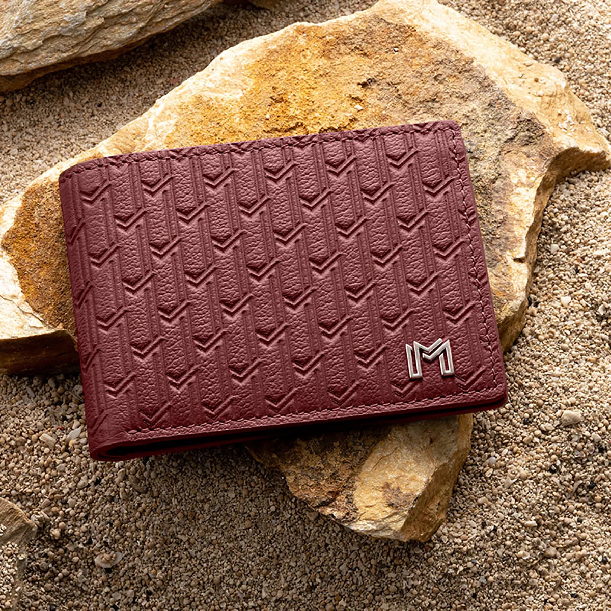 Camel Leather Burgundy / Silver - Image 4