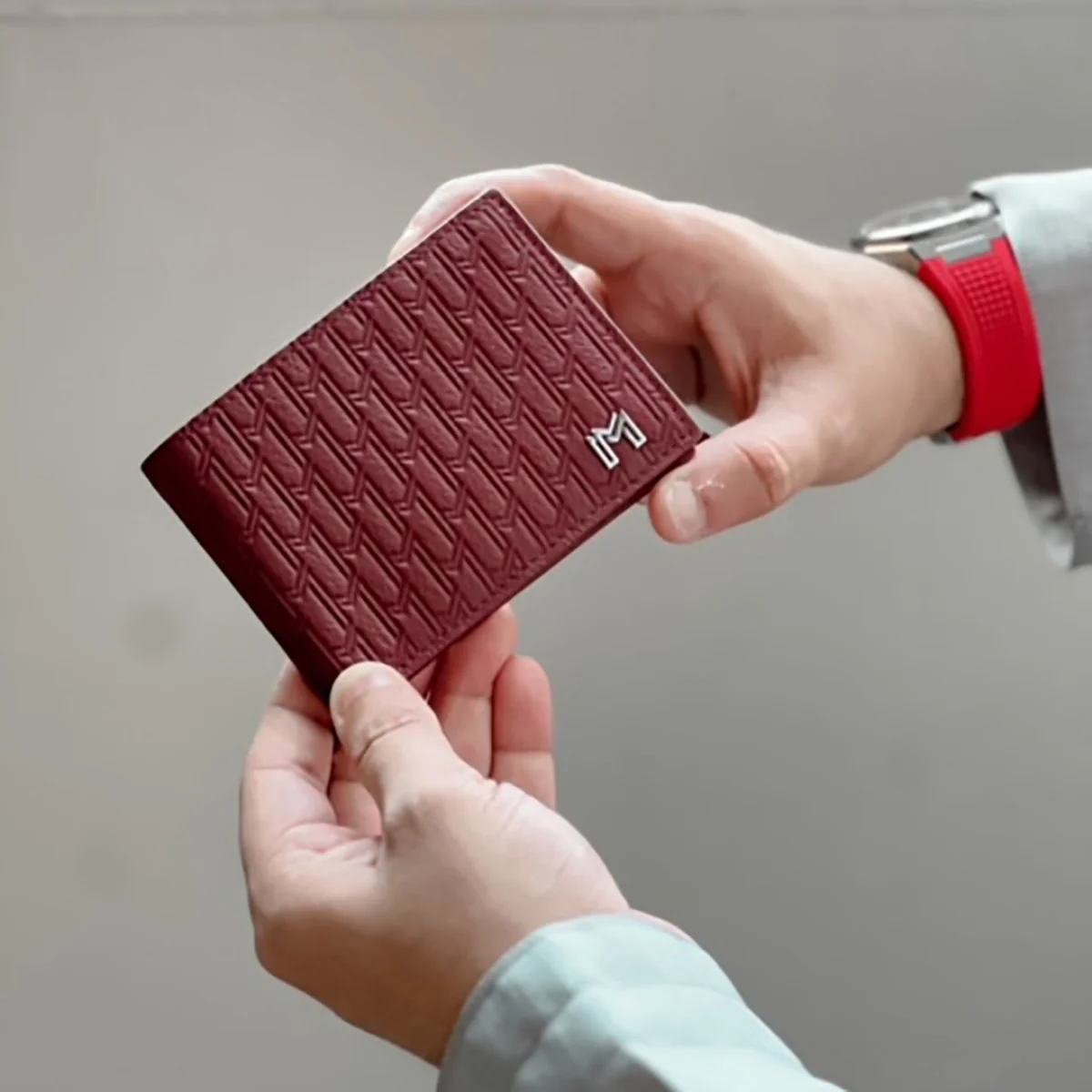 Camel Leather Burgundy / Silver - Image 8