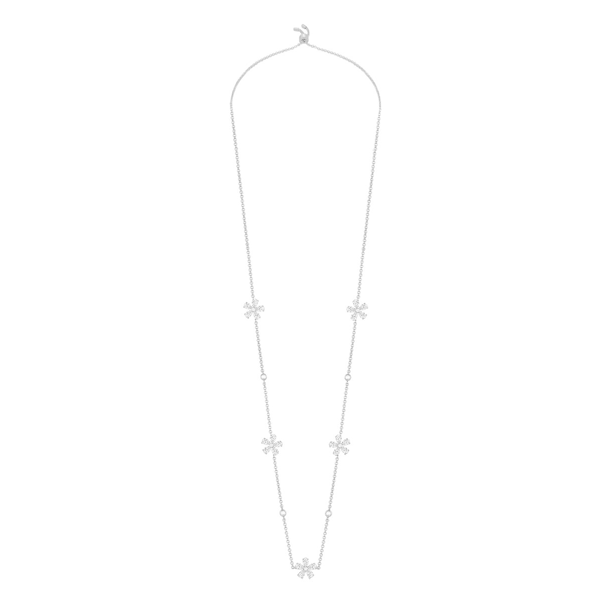 Daisy Flower / Multi Motif Necklace Silver - Image 3