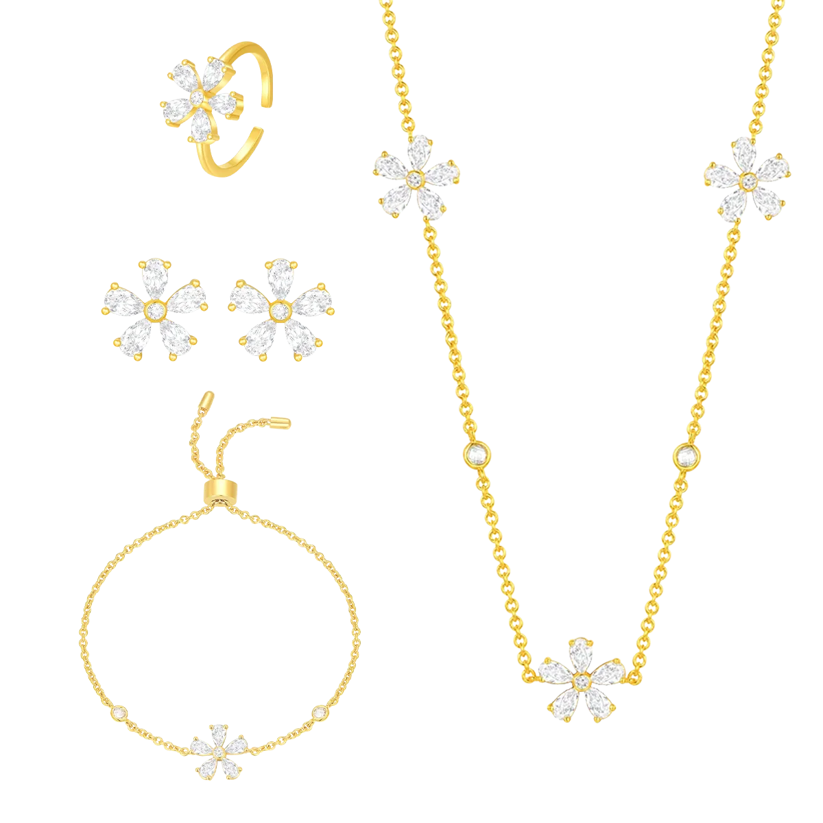 Daisy Flower / Simple Set Gold