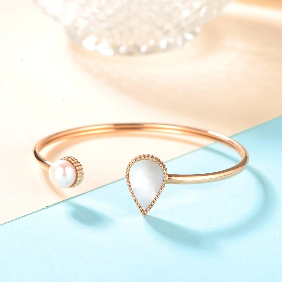 Drop / Bangle Pearl Rose Gold - Image 4