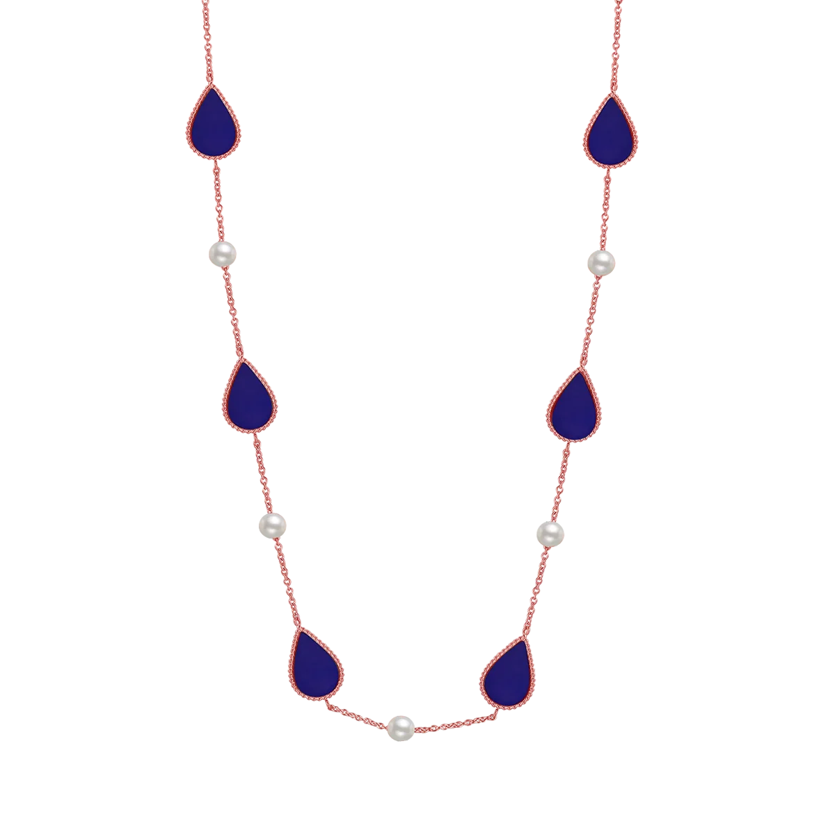 Drop / Necklace Blue Rose Gold