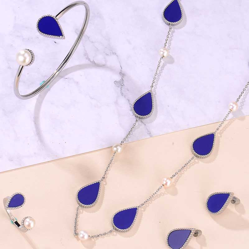Drop / Necklace Blue Silver - Image 3