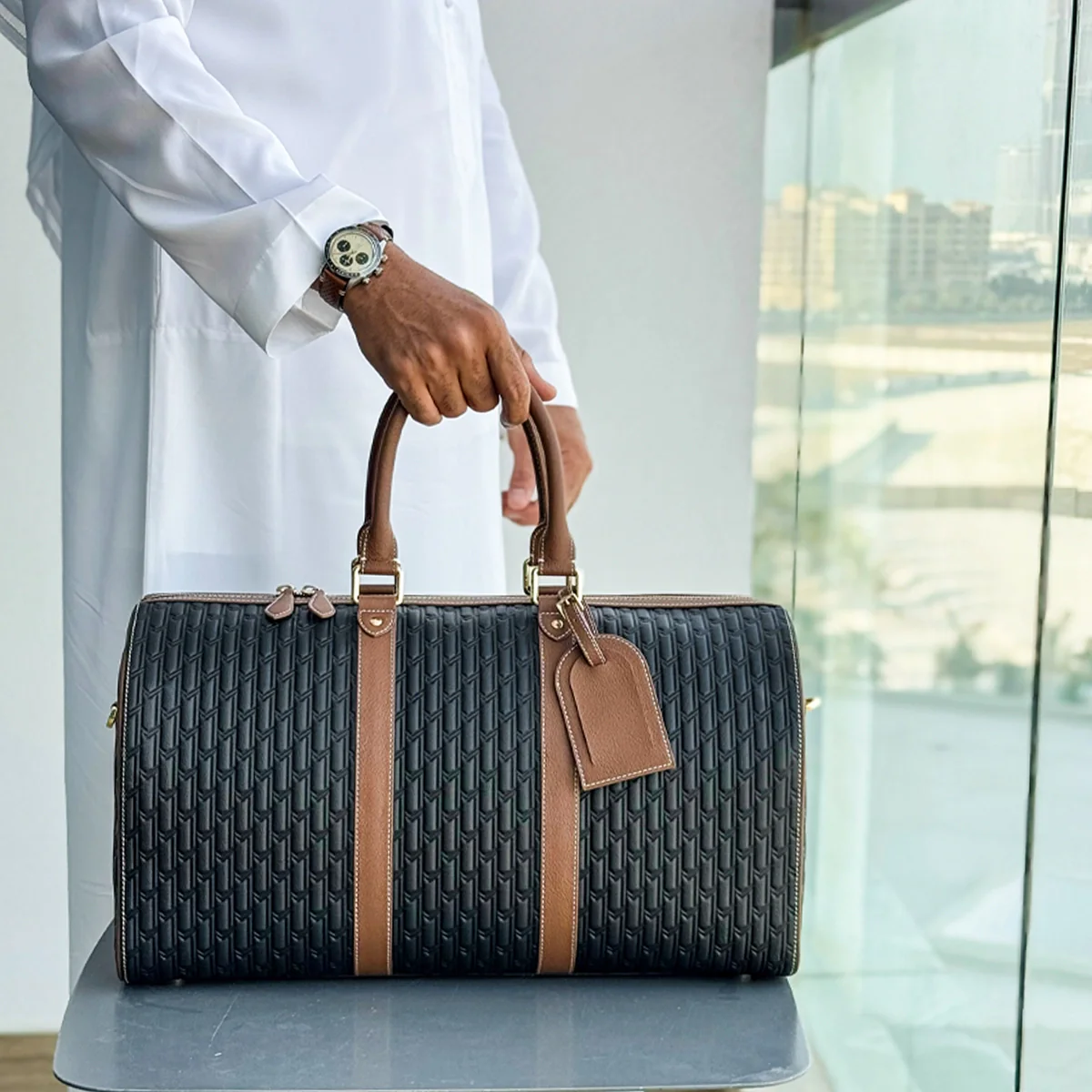 Duffle Bag / Black and Tan - Image 7