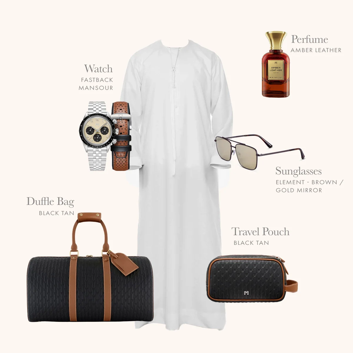Duffle Bag / Black and Tan - Image 9
