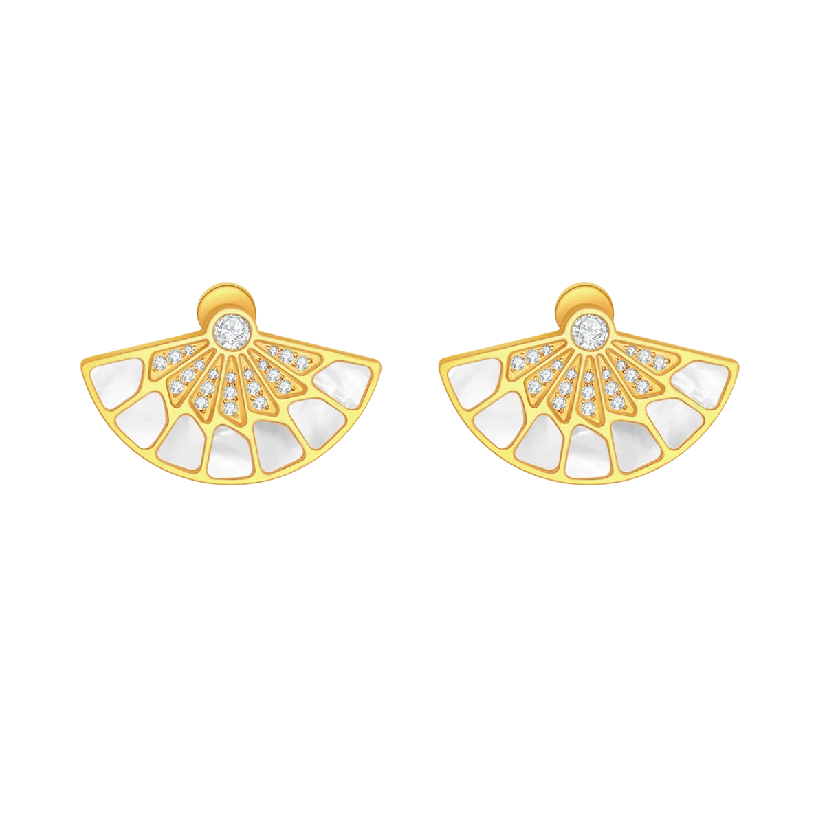 Fan / Earrings Gold - Image 2
