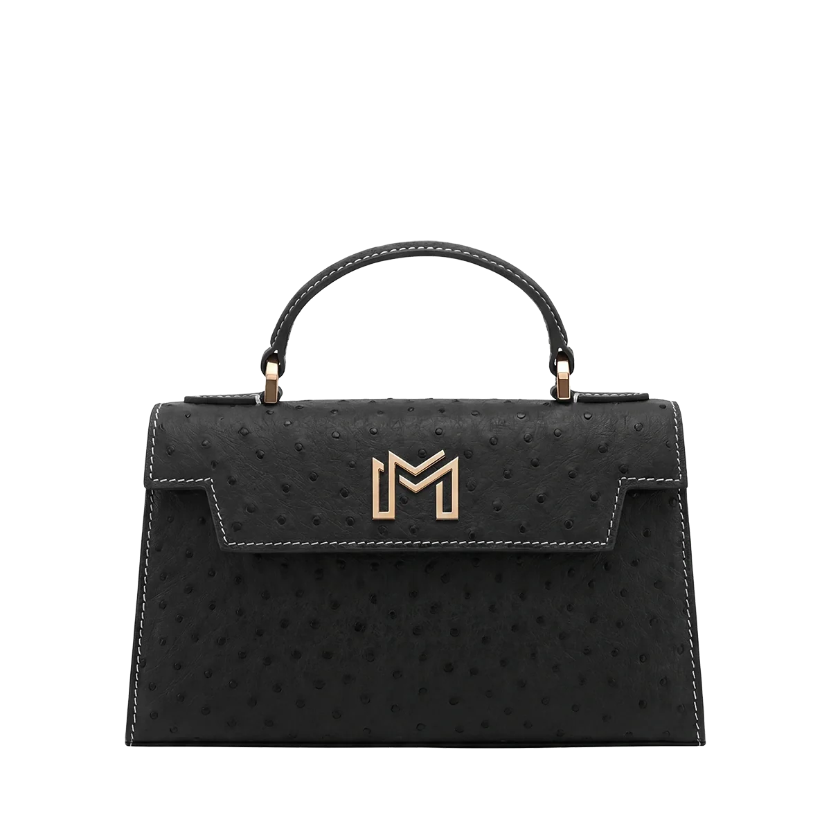 Hessa Ostrich Leather / Black