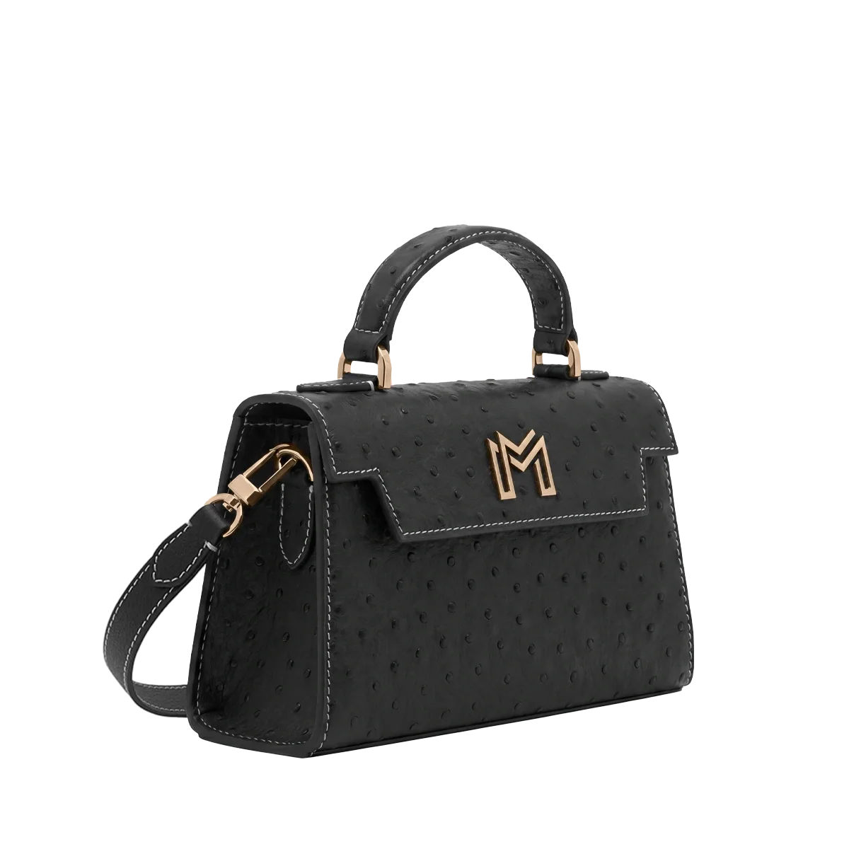 Hessa Ostrich Leather / Black - Image 4