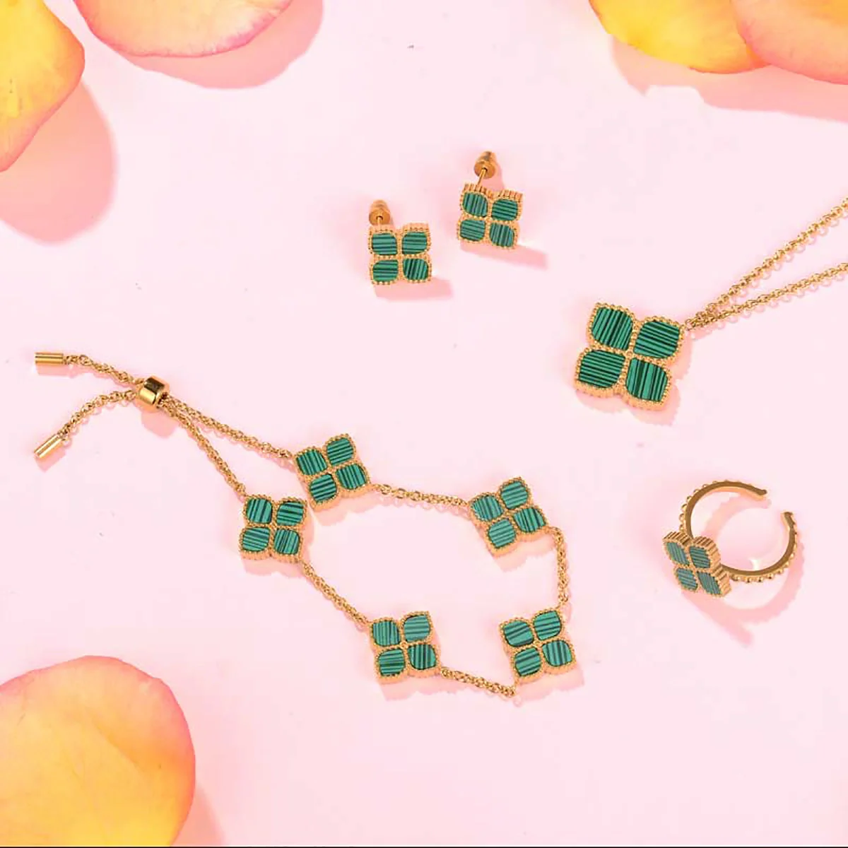 Joory / Bracelet Malachite Gold - Image 4