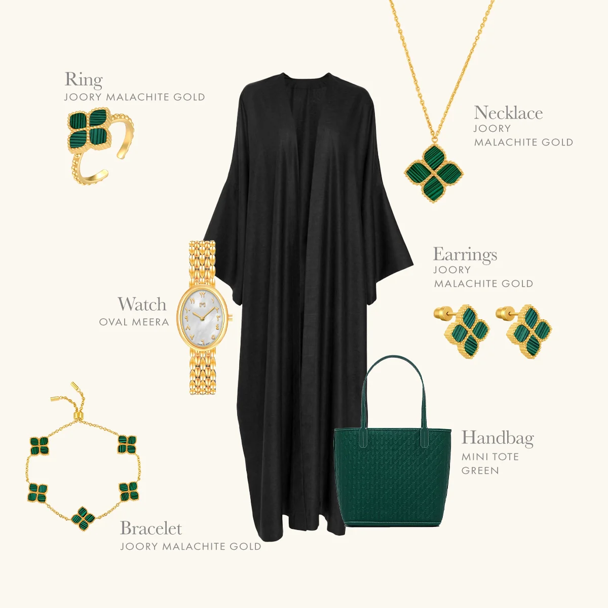 Joory / Bracelet Malachite Gold - Image 9