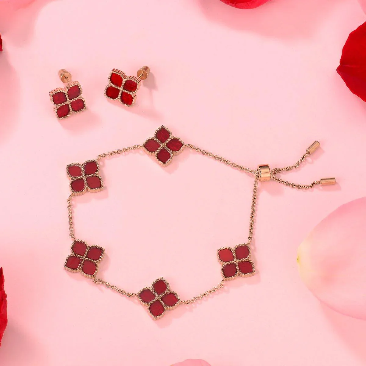 Joory / Bracelet Red Rose Gold - Image 3