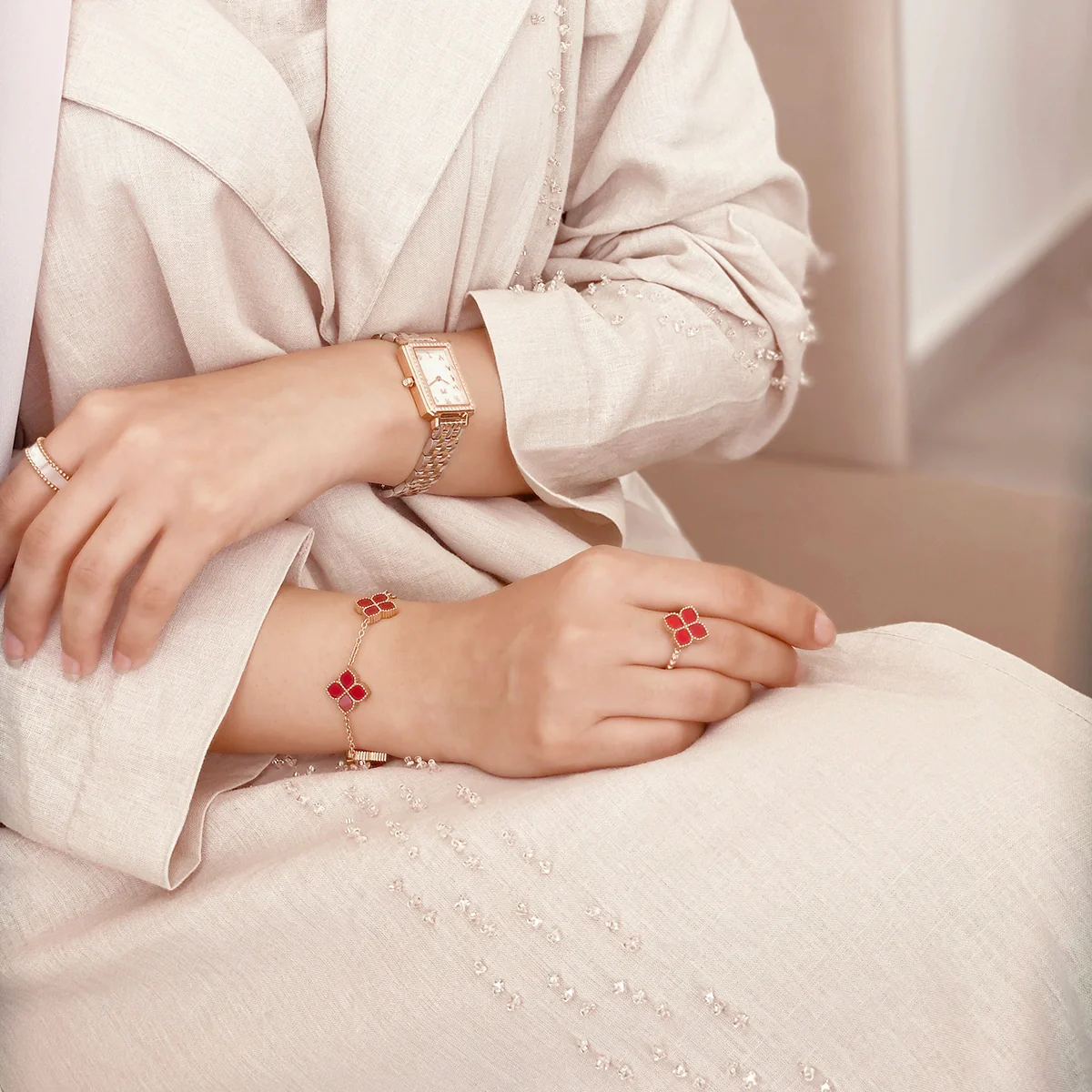 Joory / Bracelet Red Rose Gold - Image 5