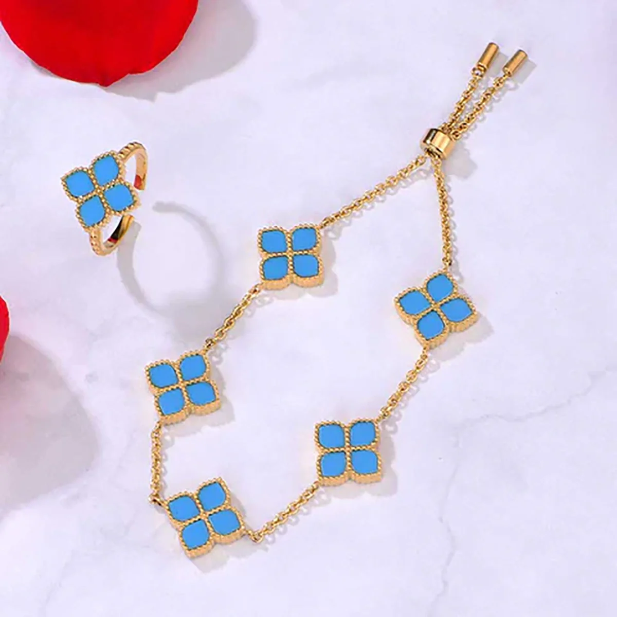 Joory / Bracelet Teal Gold - Image 3