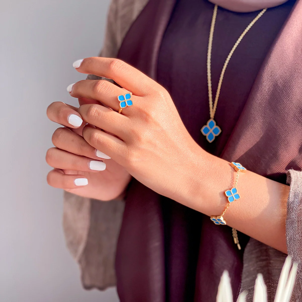 Joory / Bracelet Teal Gold - Image 6
