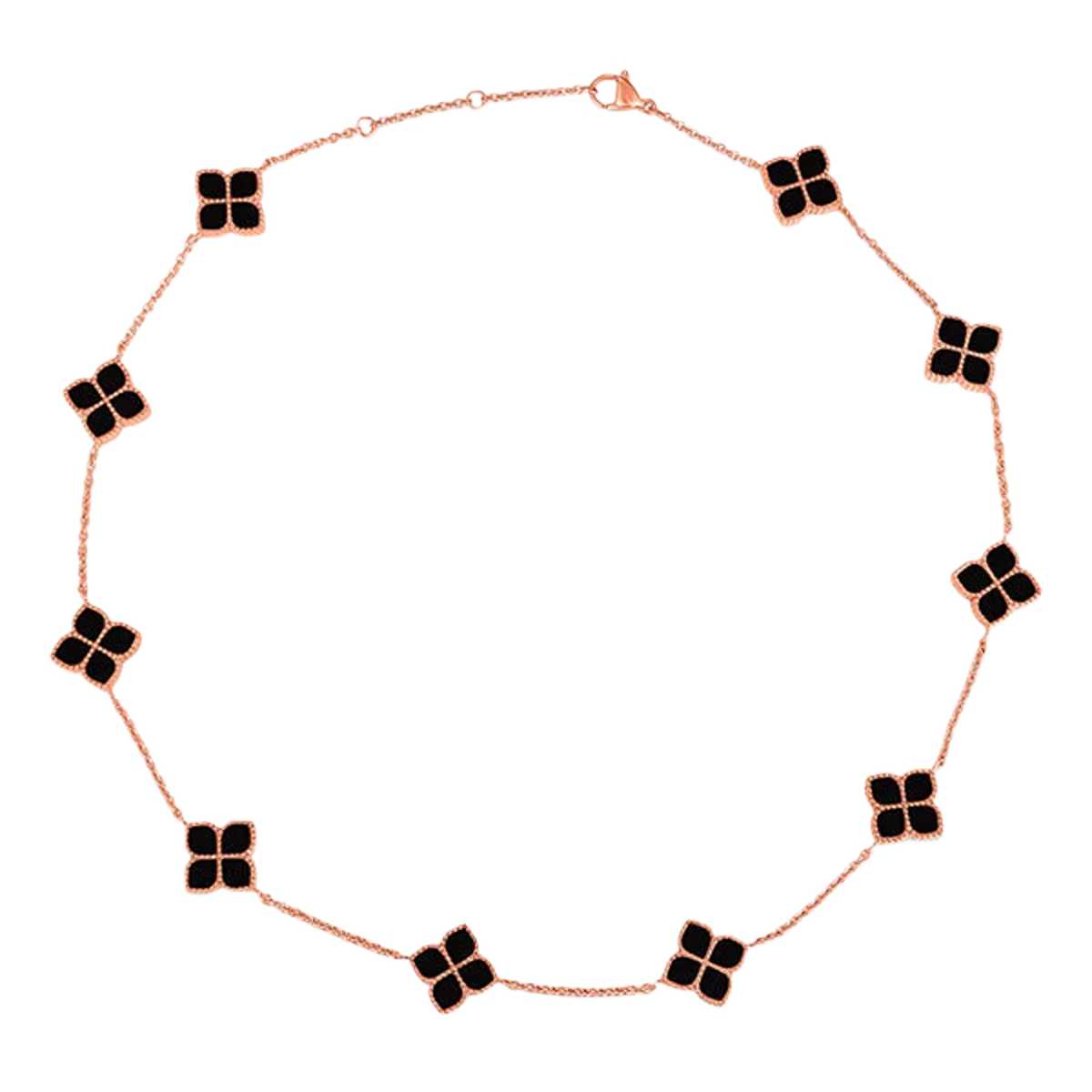 Joory / Choker Necklace Black Rose Gold