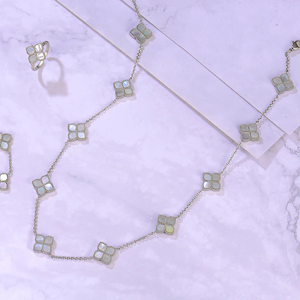 Joory / Choker Necklace Pearl Silver - Image 5