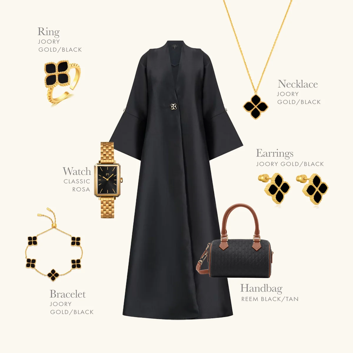 Joory / Necklace Black Gold - Image 9