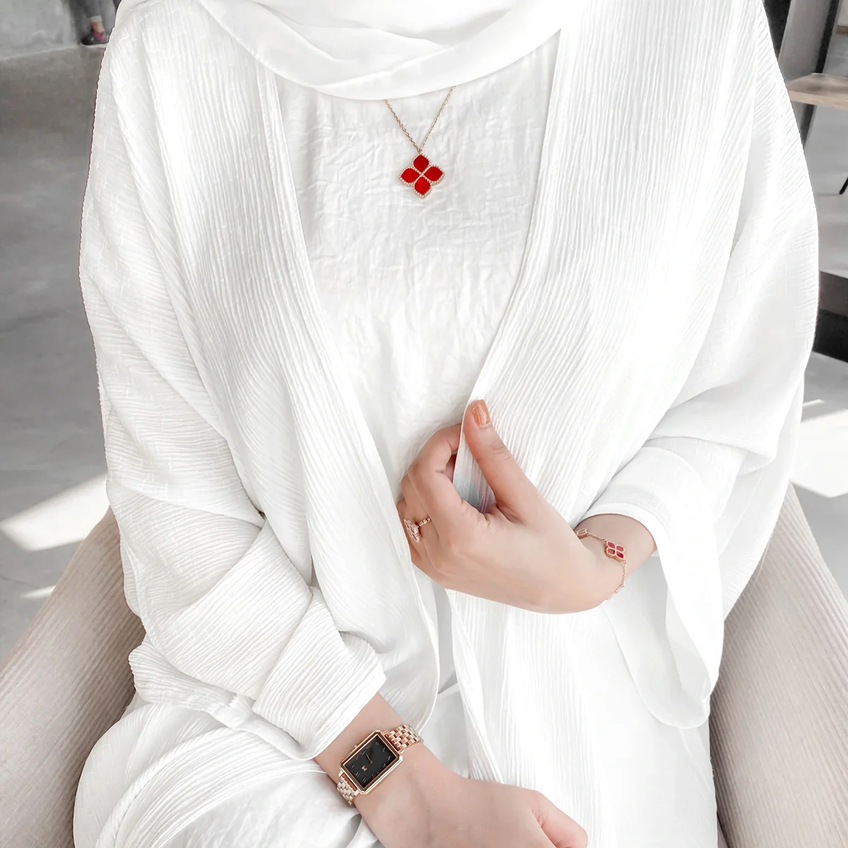 Joory / Necklace Red Rose Gold - Image 7
