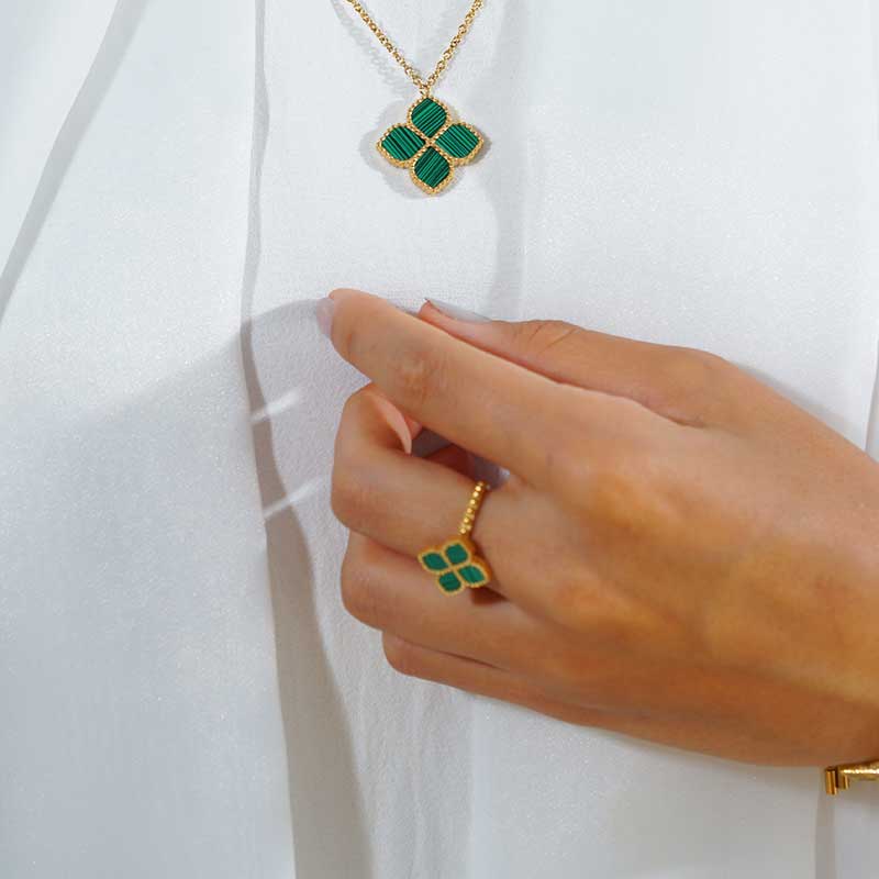 Joory / Ring Malachite Gold - Image 4