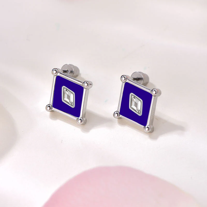 Kite / Earrings Blue Silver - Image 3