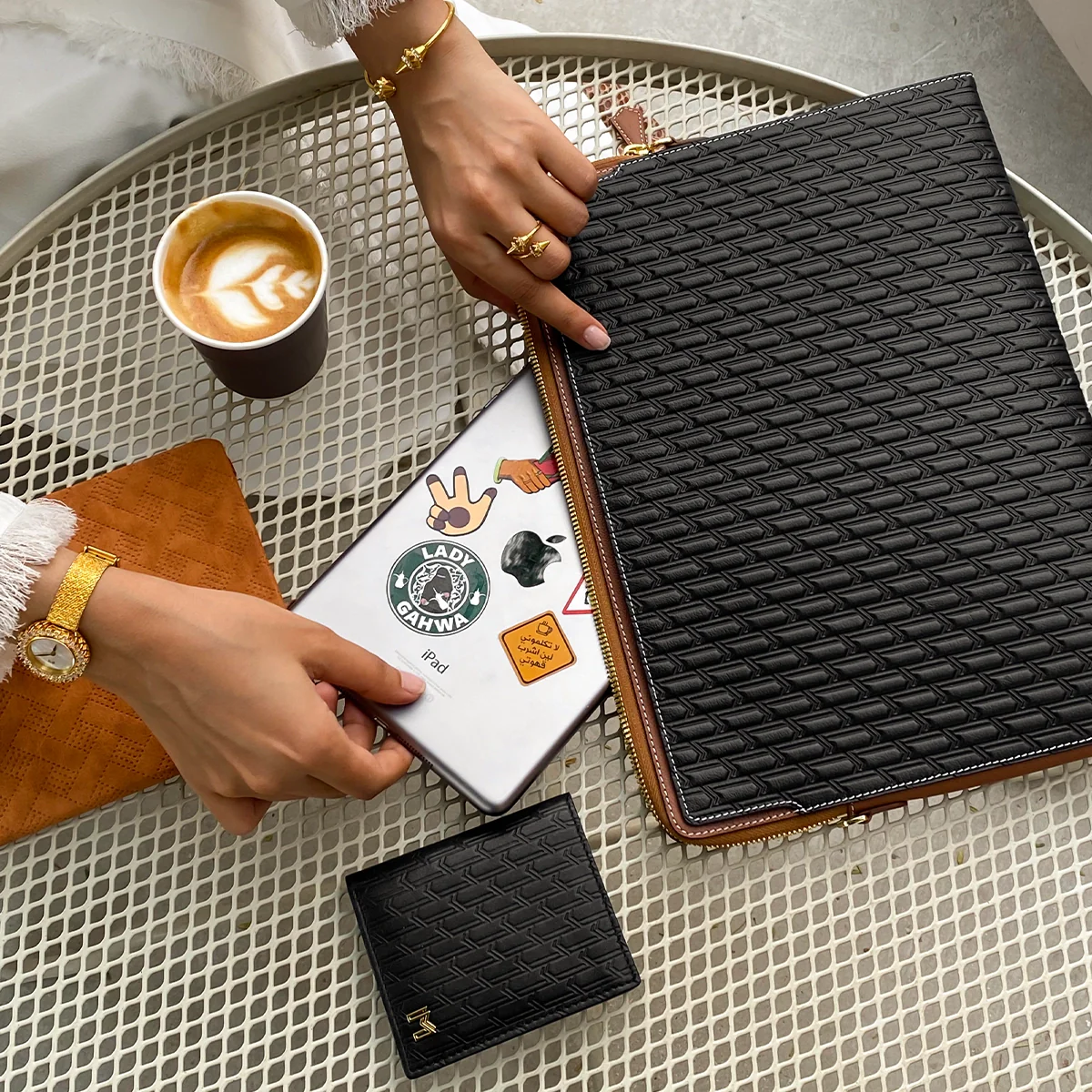 Laptop Sleeve / Black & Tan - Image 7