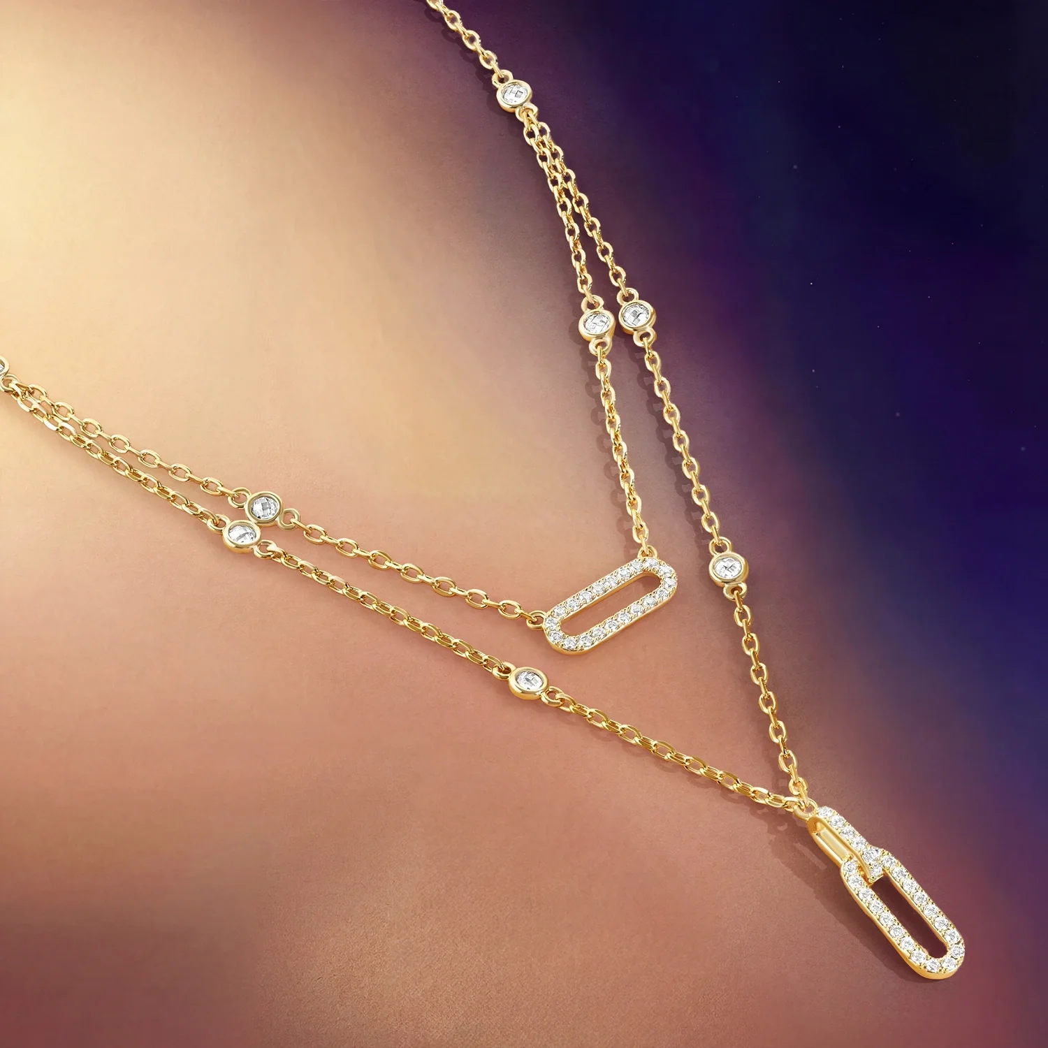 Links / Double Necklace Gold - Image 4