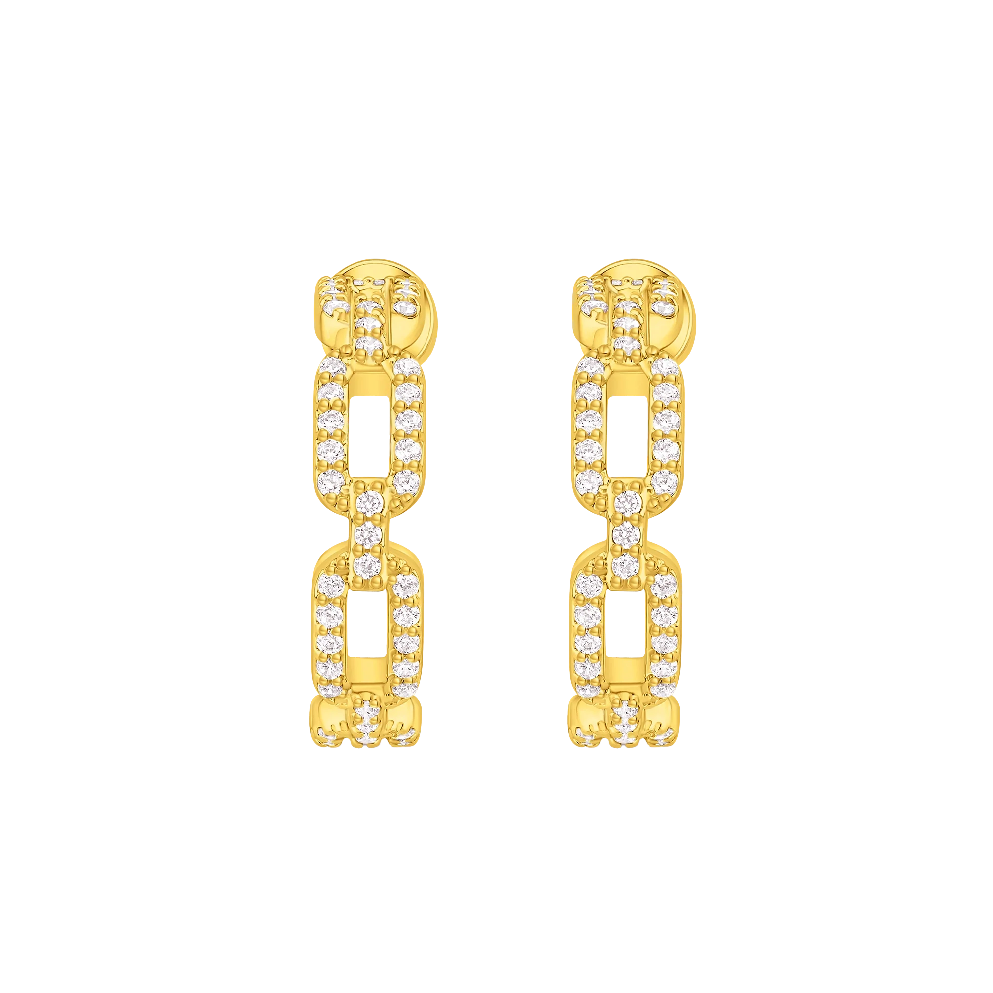 Links / Hoop Earrings Gold - Image 2