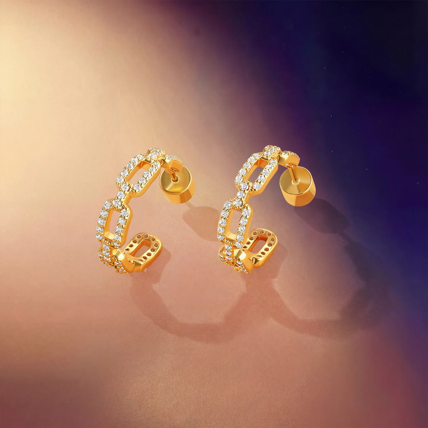 Links / Hoop Earrings Gold - Image 3