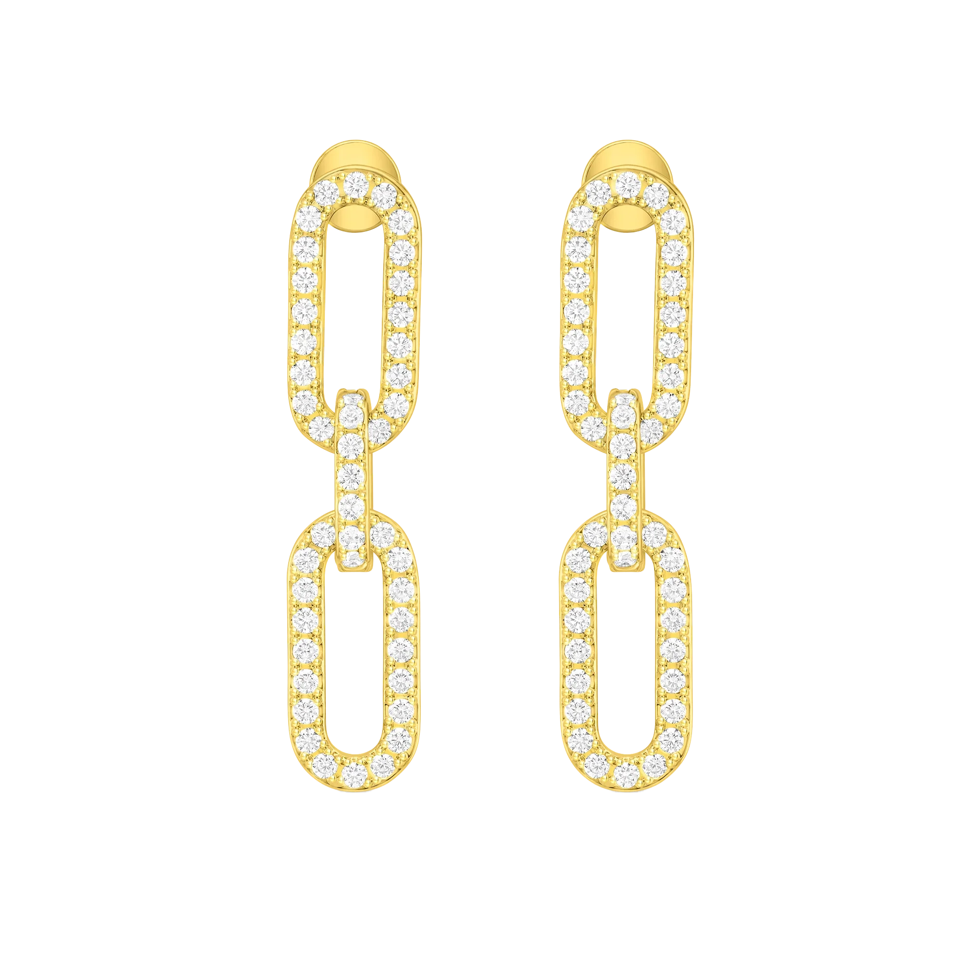 Links / Long Earrings Gold - Image 2