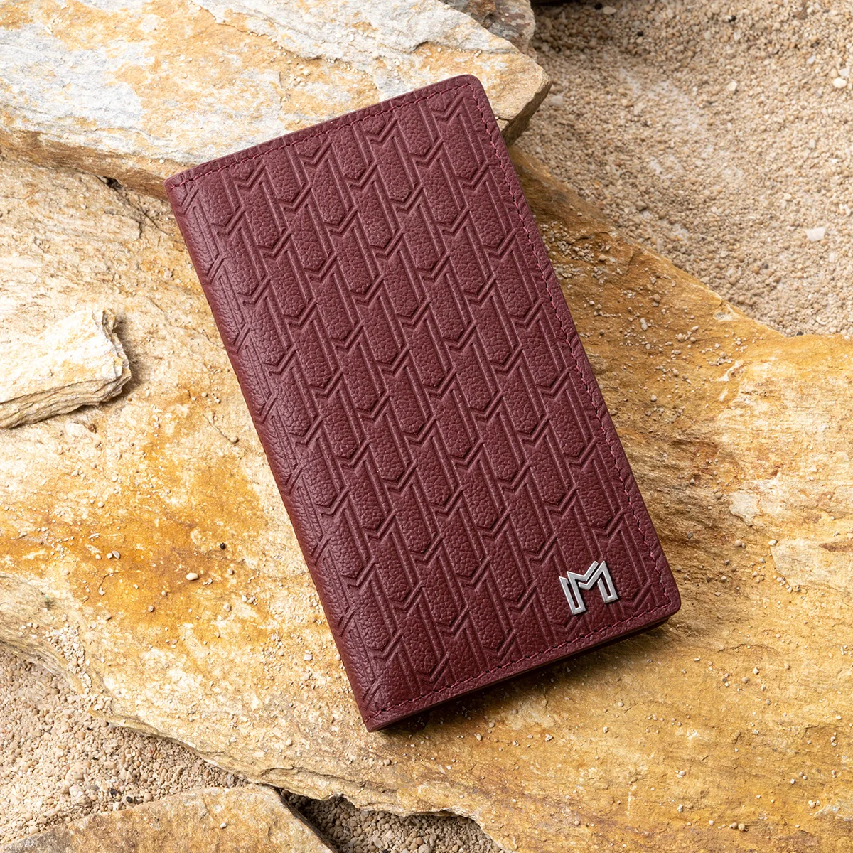 Camel Leather Burgundy / Silver - Image 4