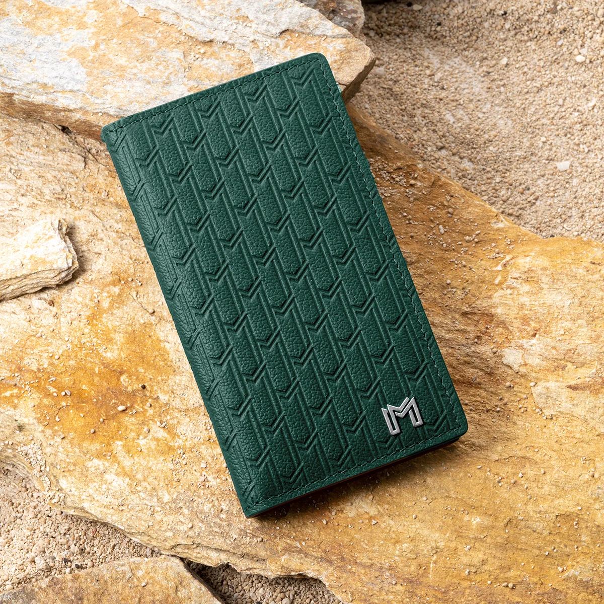 Camel Leather Green / Silver - Image 4