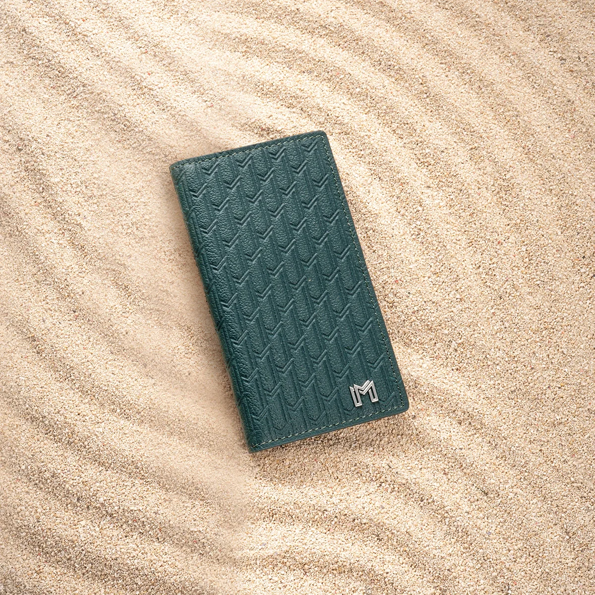 Camel Leather Green / Silver - Image 5