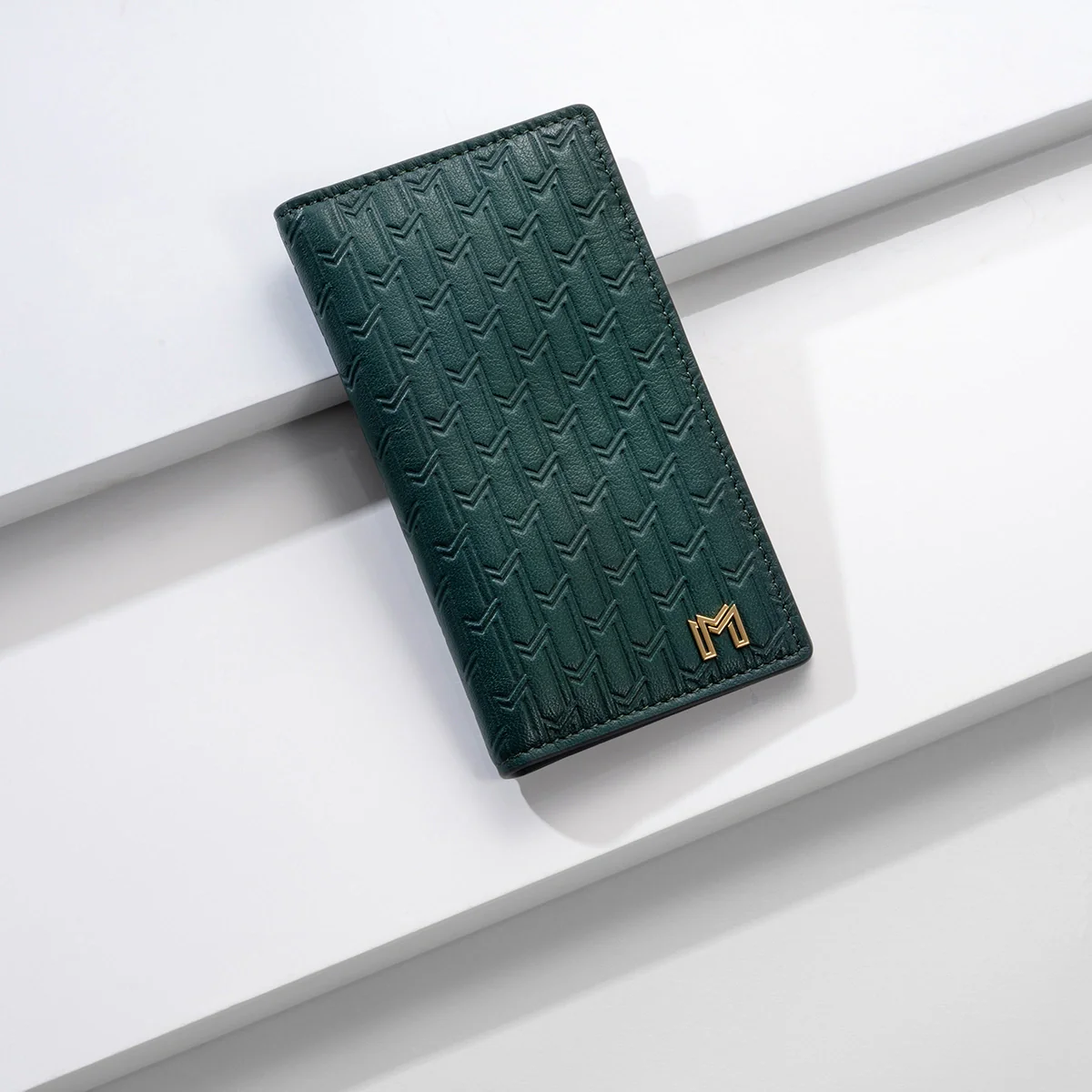 Italian Calfskin Leather Green / Gold - Image 4
