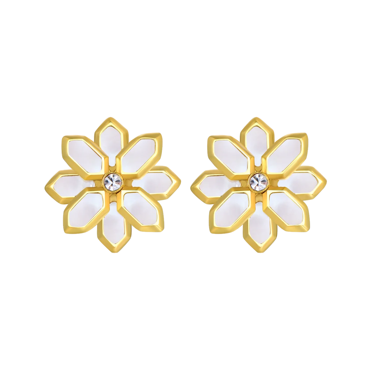 Lotus / Earrings Pearl Gold - Image 2