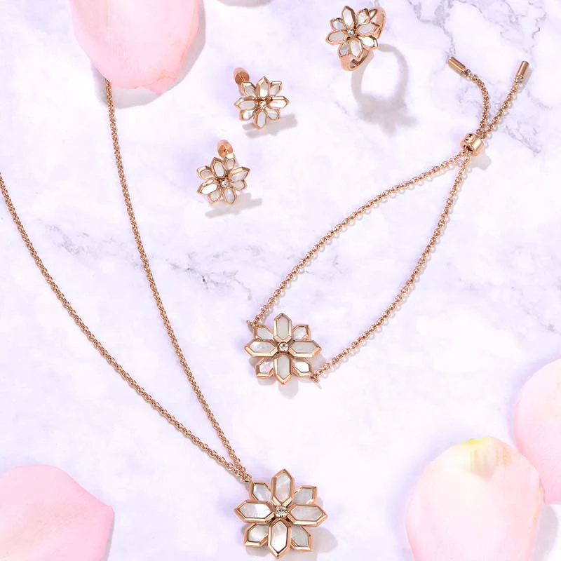 Lotus / Necklace Pearl Rose Gold - Image 4