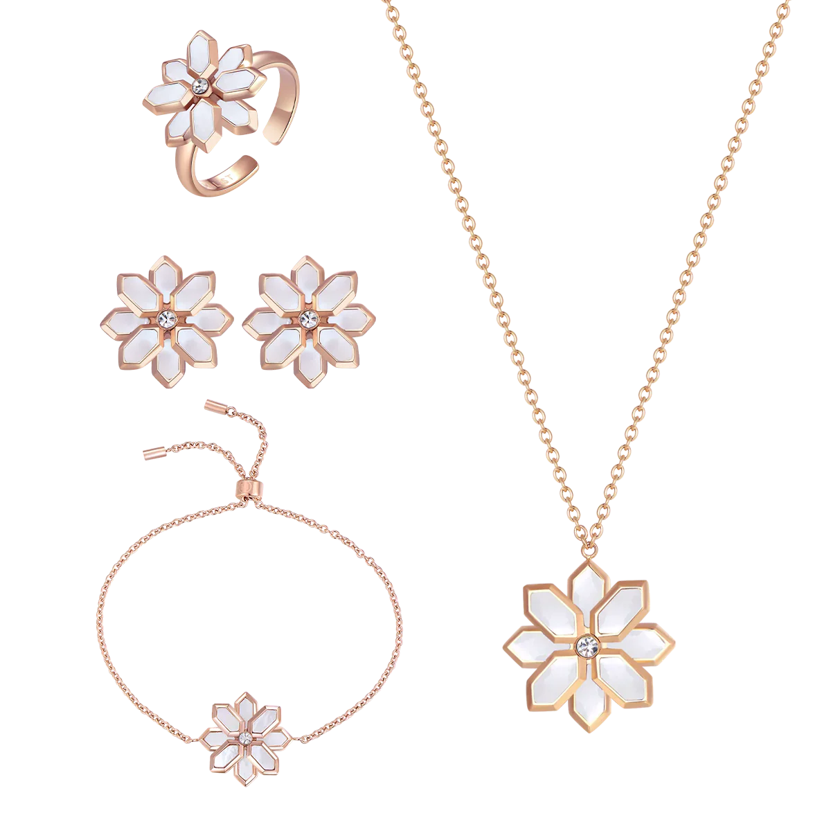 Lotus / Set Pearl Rose Gold