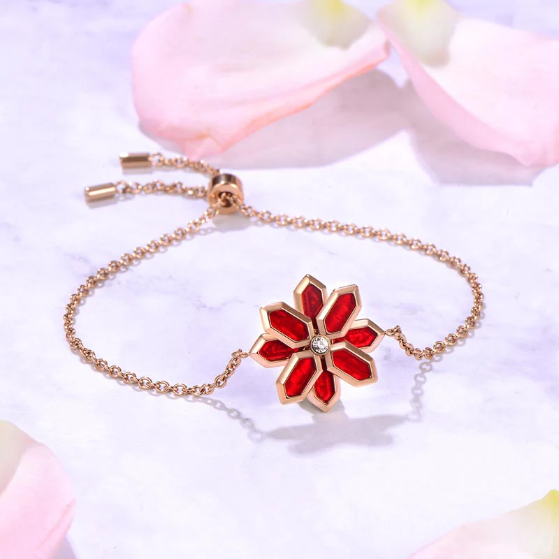 Lotus / Bracelet Red Rose Gold - Image 3