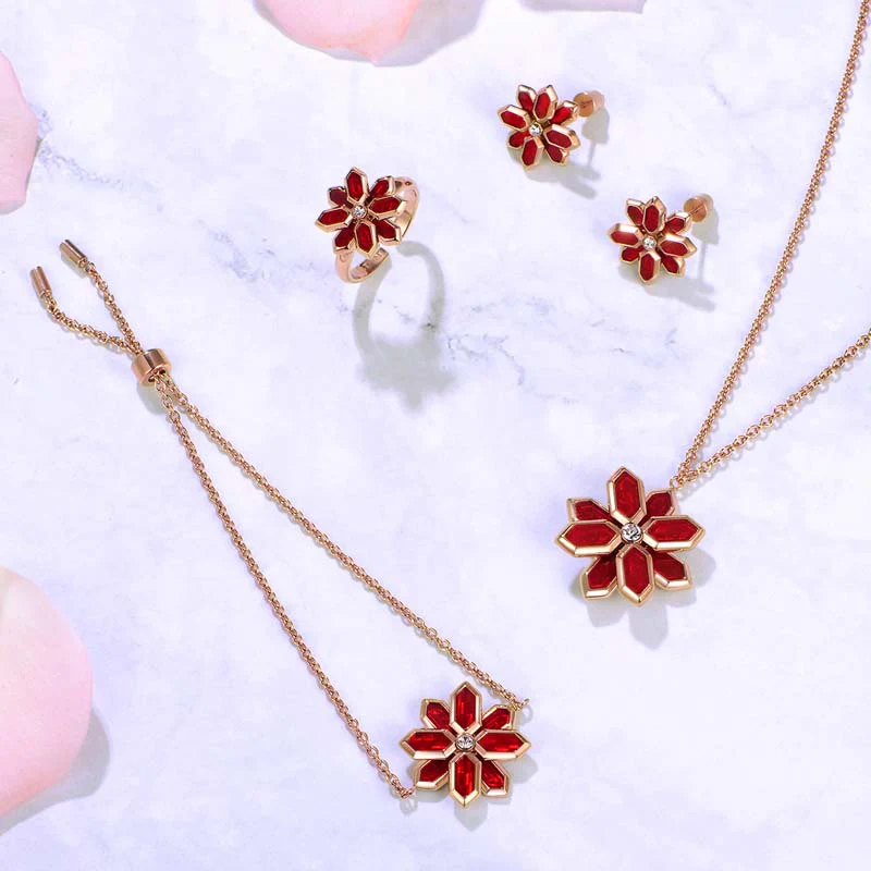 Lotus / Bracelet Red Rose Gold - Image 4