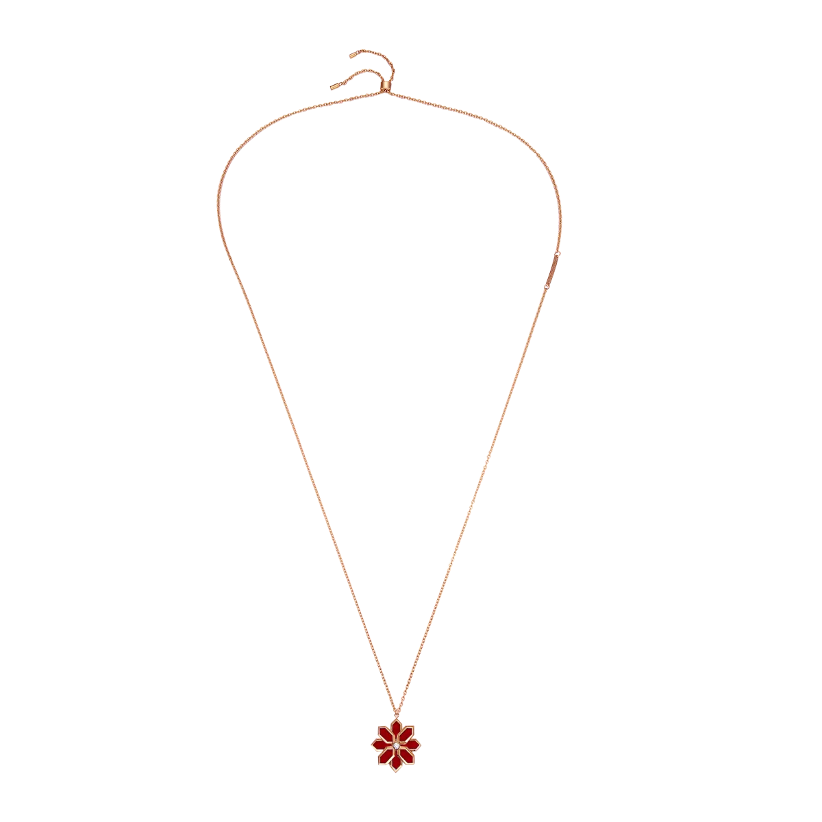 Lotus / Necklace Red Rose Gold - Image 3