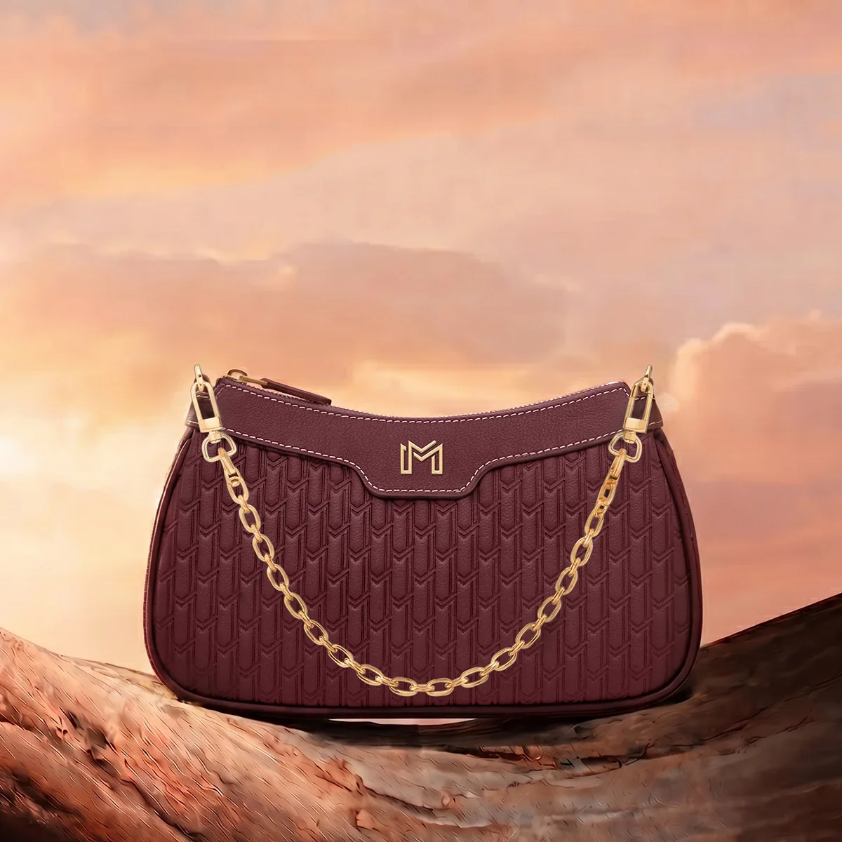 Mahra Handbag / Burgundy - Image 6